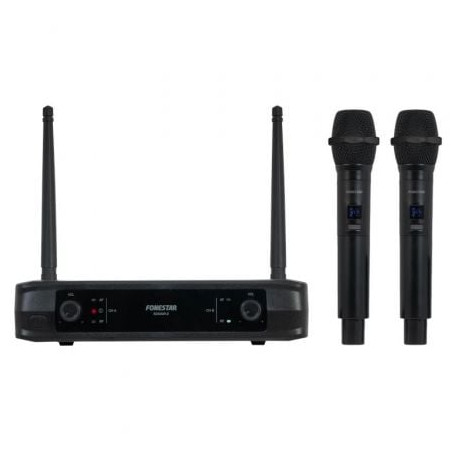 Micrófono Inalámbrico Doble Mano UHF Fonestar SONAIR-2M/ Incluye Receptor - SONAIR-2M