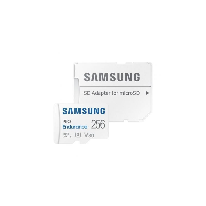 Tarjeta de Memoria Samsung Pro Endurance 256GB microSD XC con Adaptador/ Clase 10/ 100MBs - MB-MJ256KA/EU