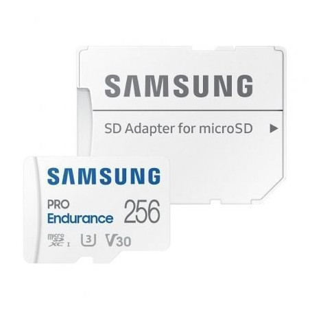 Tarjeta de Memoria Samsung Pro Endurance 256GB microSD XC con Adaptador/ Clase 10/ 100MBs - MB-MJ256KA/EU