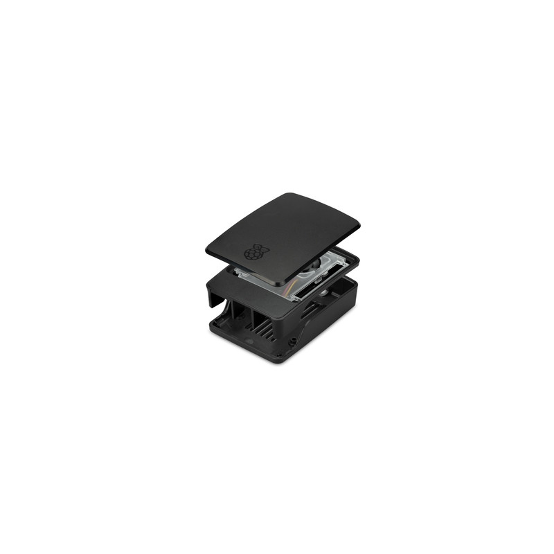 Raspberry caja oficial para Pi 5 - Color negro - Con ventilador - 2048