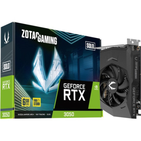 VGA ZOTAC RTX 3050 6GB SOLO GDDR6,NV,RTX3050,GDDR6,6GB,96BIT,HDMI+3DP,1 VENTILADOR (ZT-A30510G-10L) - ZT-A30510G-10L