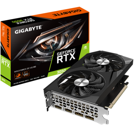 Gigabyte GeForce RTX 3050 WINDFORCE OC V2 8G NVIDIA 8 GB GDDR6 - GV-N3050WF2OCV2-8GD