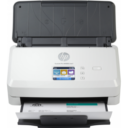 HP Scanjet Pro N4000 snw1 Escáner alimentado con hojas 600 x 600 DPI A4 Negro, Blanco - 6FW08A