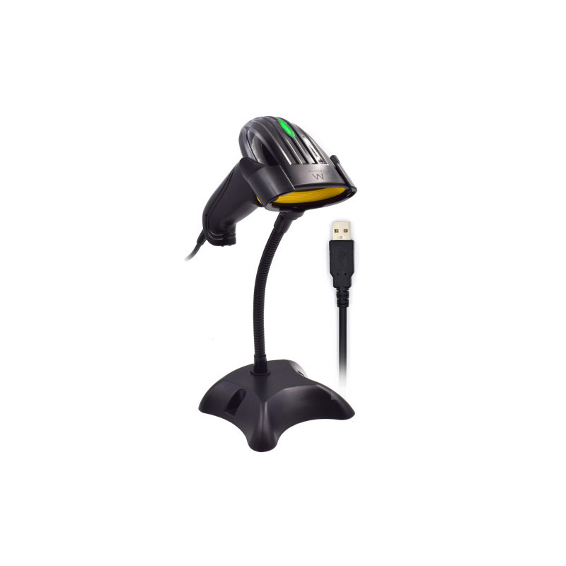 Ewent EW3410 lector de código de barras Lector de códigos de barras portátil 2D LED Negro - EW3410