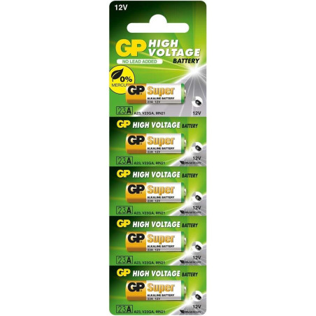 GP Pack de 5 Pilas Alcalinas 23A 12V - 023A-B5 GP