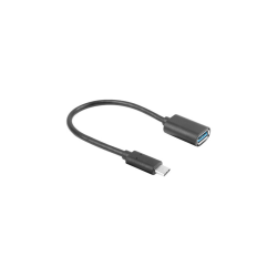 ADAPTADOR USB LANBERG USB-C M 3.1 A USB-A H 15CM OTG NEGRO - AD-UC-UA-04