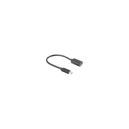 ADAPTADOR USB LANBERG USB-C M 3.1 A USB-A H 15CM OTG NEGRO - AD-UC-UA-04