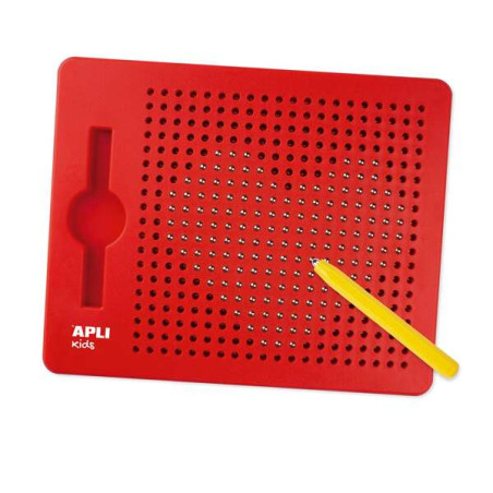 Apli Pizarra Magnetica Tamaño 215x12x170mm - Incluye10 Fichas con 20 Ejemplos - Ayuda a Desarrollar la Psicomotricidad Fina, la 