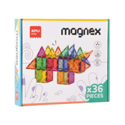Apli Magnex Juego de Construccion Magnetico - 36 Piezas Geometricas - Recomendado para Niños a partir de 3 Años - 20136
