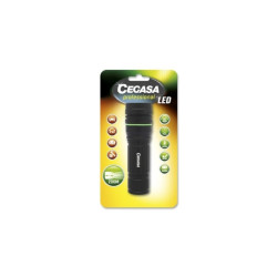 Cegasa Profesional Linterna LED 400lm - Medidas 12 x 4cm - Fabricada en Aluminio - Funciona con 4 Pilas AAA (No Incluidas) - 324