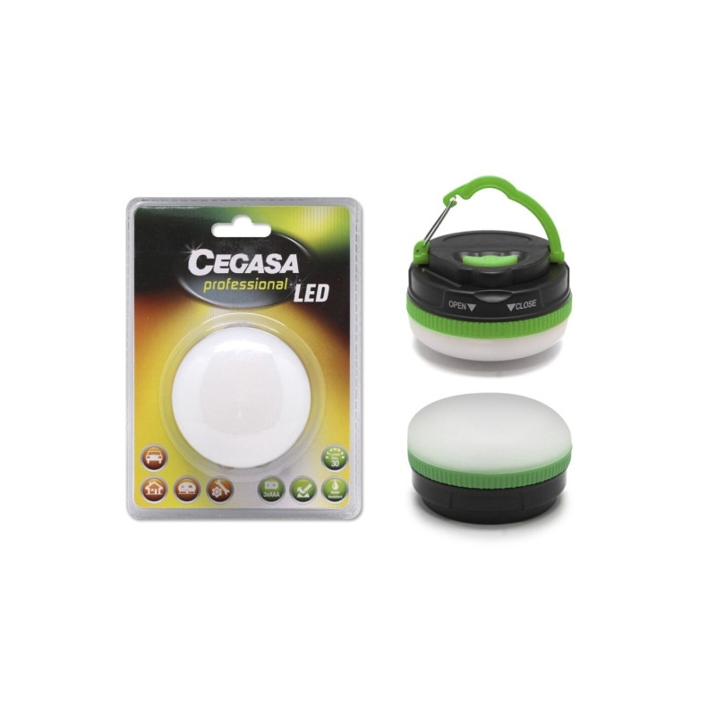 Cegasa Profesional Linterna de 5 LED 30lm - Gancho para Colgar - 5 Modos de Iluminacion - Resistente a Golpes y Agua IP44 - Func