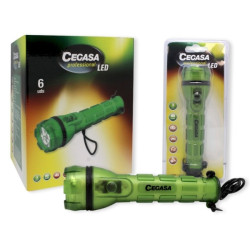 Cegasa Profesional Linterna de 3 LED - Resistente a Golpes y Agua IP44 - Funciona con 2 Pilas AA LR6 (No Incluidas) - 325529