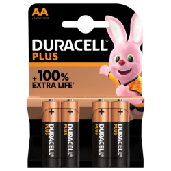 Duracell MN1500B4 Pilas Alcalinas AA LR6 1.5V Plus Power (4 unidades) - 303131