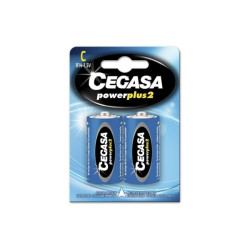 Cegasa Power Plus 2 Pack de 2 Pilas R14 C - Pilas Salinas para Aparatos de Bajo Consumo - 000014