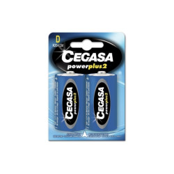Cegasa Power Plus 2 Pack de 2 Pilas R20 D - Pilas Salinas para Aparatos de Bajo Consumo - 000015