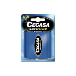 Cegasa Power Plus 2 Pack de 1 Pila 3R12 4.5V - Pila Salina para Aparatos de Bajo Consumo - 000016