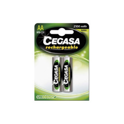 Cegasa Rechargeable Pack de 2 Pilas Recargables AA HR6 2100mAh - 104371
