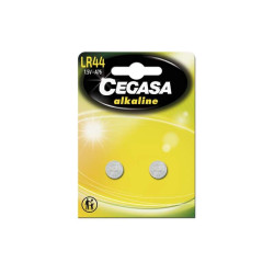 Cegasa LR44 Pack de 2 Pilas LR44 1.5V - Ideal para Mandos a Distancia, Juguetes y Termometros Digitales - 324342