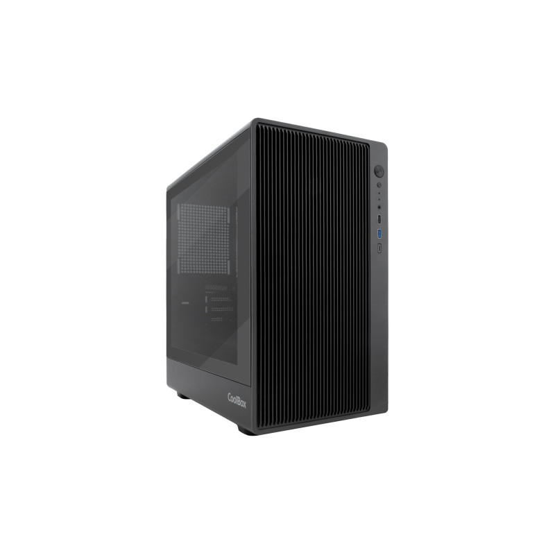 CoolBox Gaming GM350 Darkface Caja Torre MicroATX - 1 x USB C 3.2 1 x USB A 3.2 1X USB A 2,0 1 x Audio + Micro - Color Negro - C