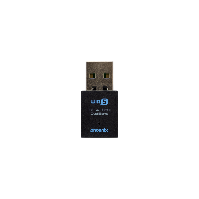 Adaptador Mini USB wifi DualBand + Bluetooth Phoenix 650mbps / WA-650MB - WA-650MB