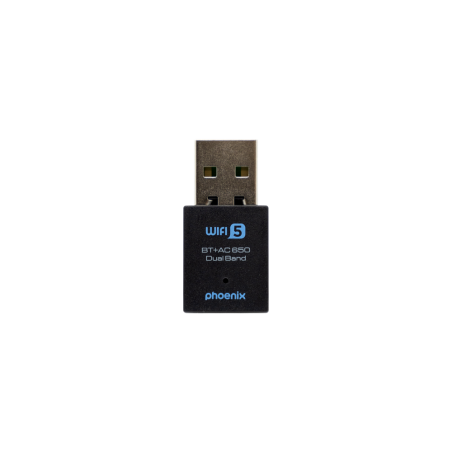 Adaptador Mini USB wifi DualBand + Bluetooth Phoenix 650mbps / WA-650MB - WA-650MB