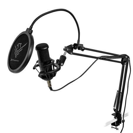 Kit microfono phoenix streamcast pro gaming conector jack - brazo articulado - filtro antipop y montura antivibración - PHSTREAM