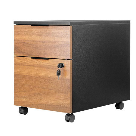 Cajonera phoenix artisan combinación negro y madera nogal - ART-SPACEN
