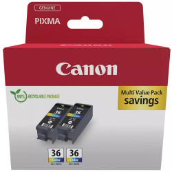 Multipack canon cli - 36 c - m - y 2 unidades - 1511B025