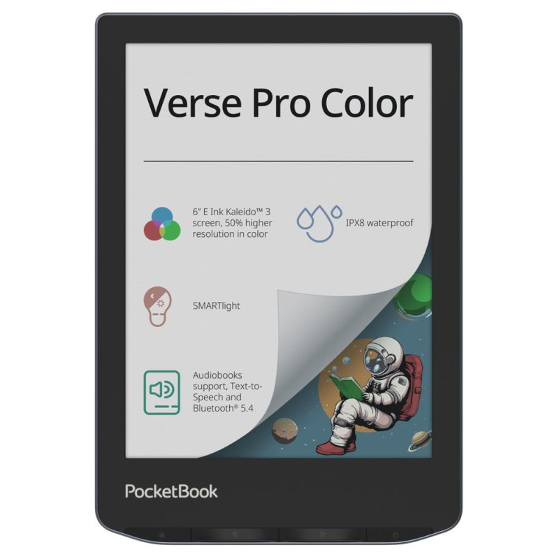Libro electronico ebook pocketbook verse pro color ereader 6 pulgadas 16 gb stormy sea - PB634K3-1-WW