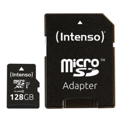 Tarjeta memoria micro sd intenso 128gb uhs - i cl10 + adaptador sd - 3423491