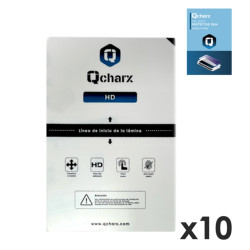 Laminas de proteccion frontales para tablet qcharx hidrogel hd  qx1 10 unidades - QCHHDPLUS10