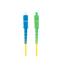 Latiguillo fibra optica sc - apc a sc - upc lanberg 3m mono simplex g657a1 lszh amarillo - FO-SASU-SS21-0030-YE