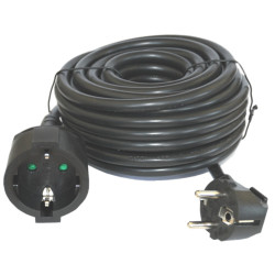 Prolongador de corriente silver electrics m -  3x 1.5mm -  250v -  16a -  3.500w negro - 9225