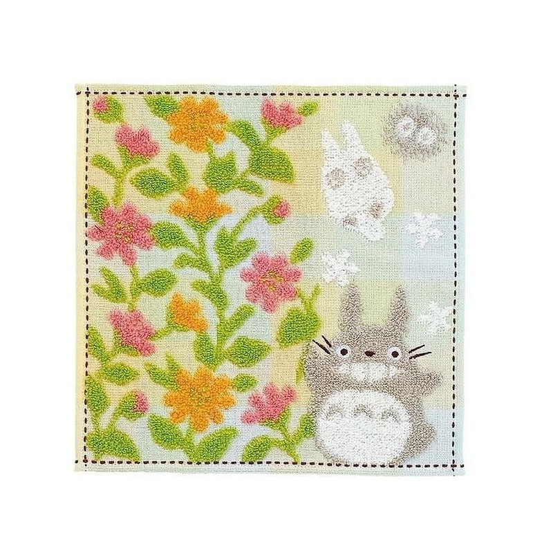Mini toalla totoro gris jardin de flores 25x25 cm mi vecino totoro - SEMMAR50169