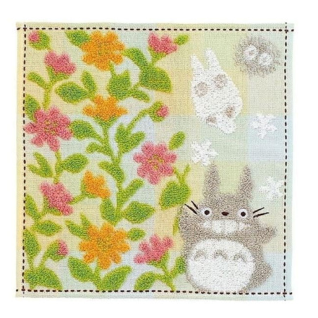 Mini toalla totoro gris jardin de flores 25x25 cm mi vecino totoro - SEMMAR50169
