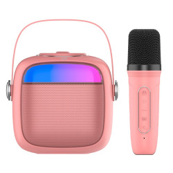 Altavoz Bluetooth Universal Música 6W COOL Mini Karaoke + 1 Micrófono Rosa - 8434847068596