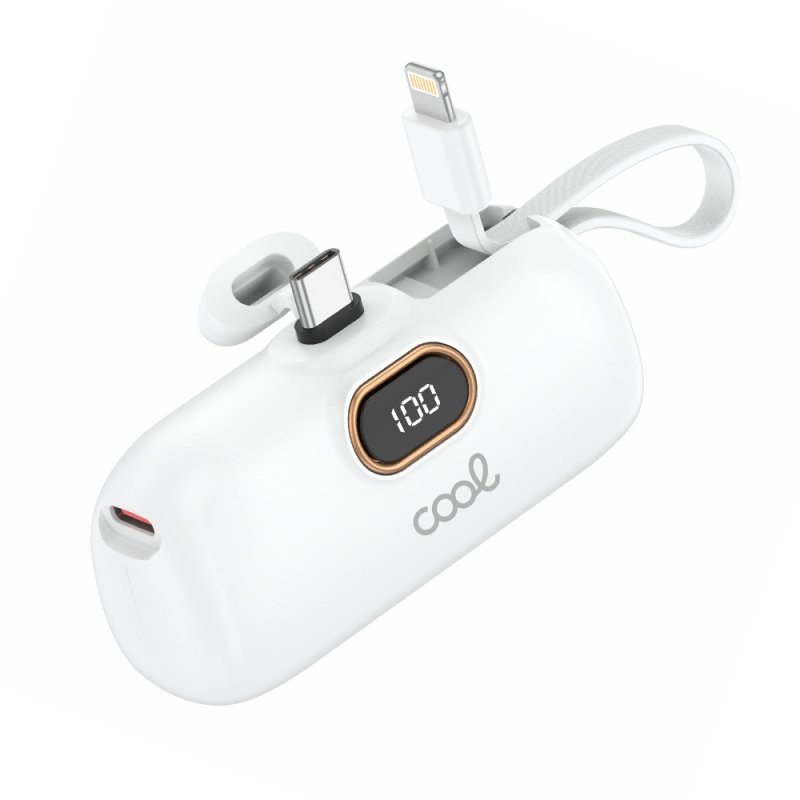 Bateria Externa Power Bank 5.000 mAh COOL Cápsula Blanco - 8434847082554