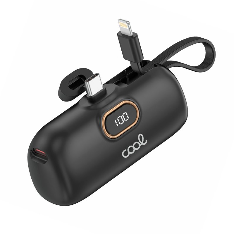 Bateria Externa Power Bank 5.000 mAh COOL Cápsula Negro - 8434847082547