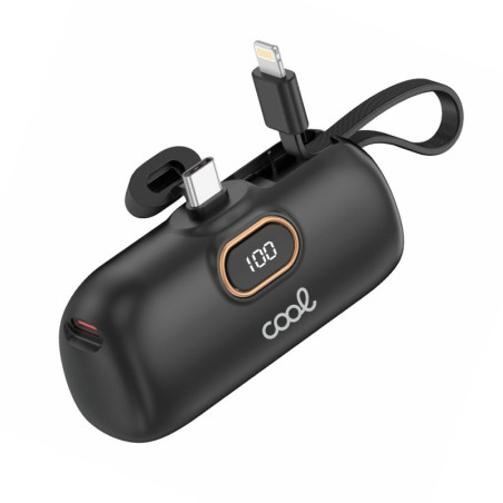Bateria Externa Power Bank 5.000 mAh COOL Cápsula Negro - 8434847082547