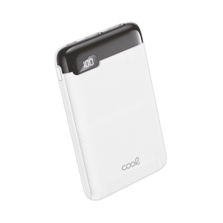 Bateria Externa Power Bank 5000 mAh Display COOL 10W Blanco - 8434847069609