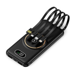 Batería Externa Universal Power Bank 10.000 mAh + Qi Carga Inalámbrica (4 conexiones) Negro - 8434847050898