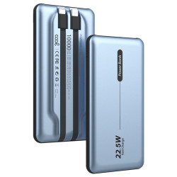 Batería Externa Universal Power Bank 10.000 mAh PD 22.5W (2 cables) Azul - 8434847074559