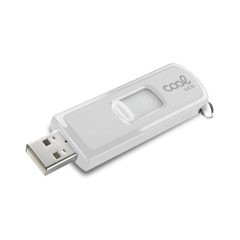 Pen Drive USB x64 GB 2.0 COOL Basic Blanco - 8434847061863