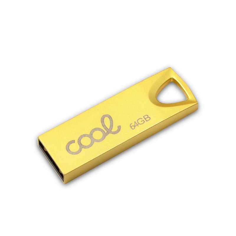 Pen Drive USB x64 GB 2.0 COOL Metal KEY Dorado - 8434847002156