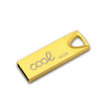 Pen Drive USB x64 GB 2.0 COOL Metal KEY Dorado - 8434847002156