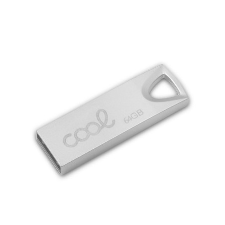 Pen Drive USB x64 GB 2.0 COOL Metal KEY Plata - 8434847002163