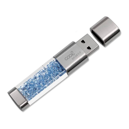 Pen Drive USB x64 GB 3.0 COOL Crystal Celeste - 8434847079523