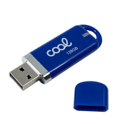 Pen Drive x USB 128 GB 2.0 COOL Cover Azul - 8434847067131