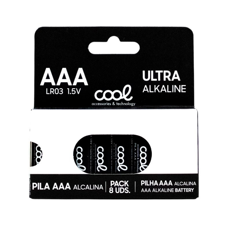 Pilas Alcalinas AAA LR03 COOL (Pack 8 uds) - 8434847083377