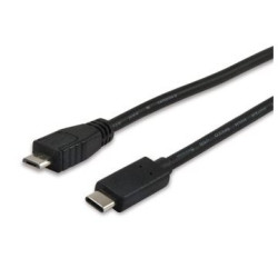 Equip Kabel USB-C 2.0 - micro B St/St 1.00m schwarz Polybeutel - 12888407